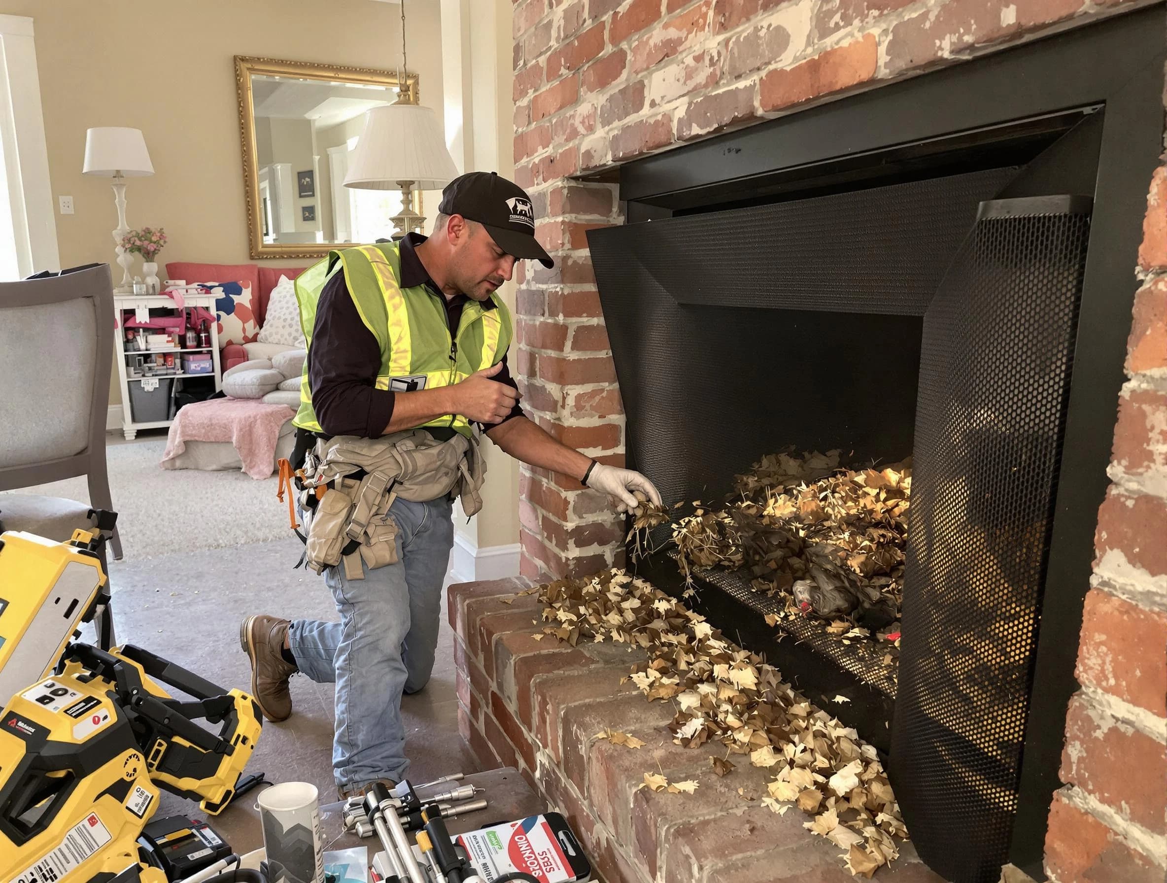 Safe screening installation by Richmond Chimney Sweep in Richmond, VA