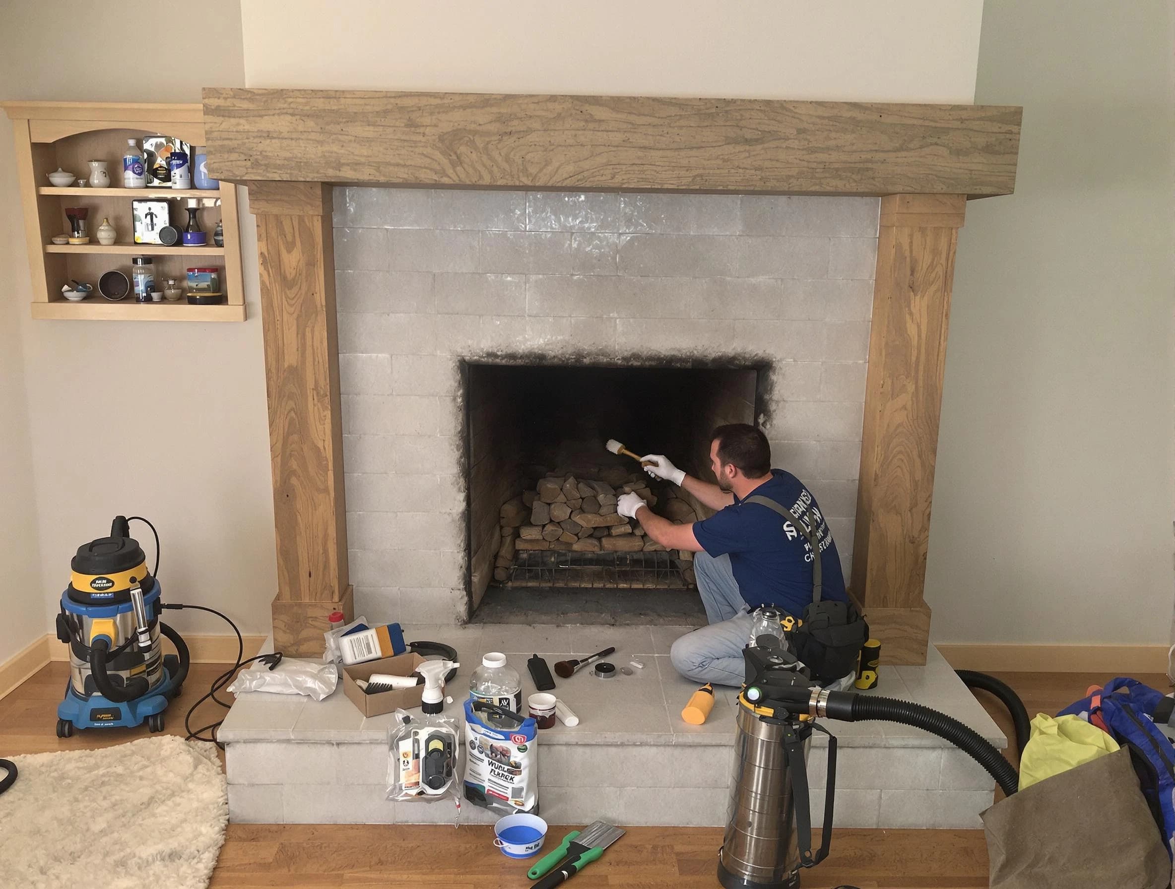 Detailed creosote removal process by Richmond Chimney Sweep in Richmond, VA