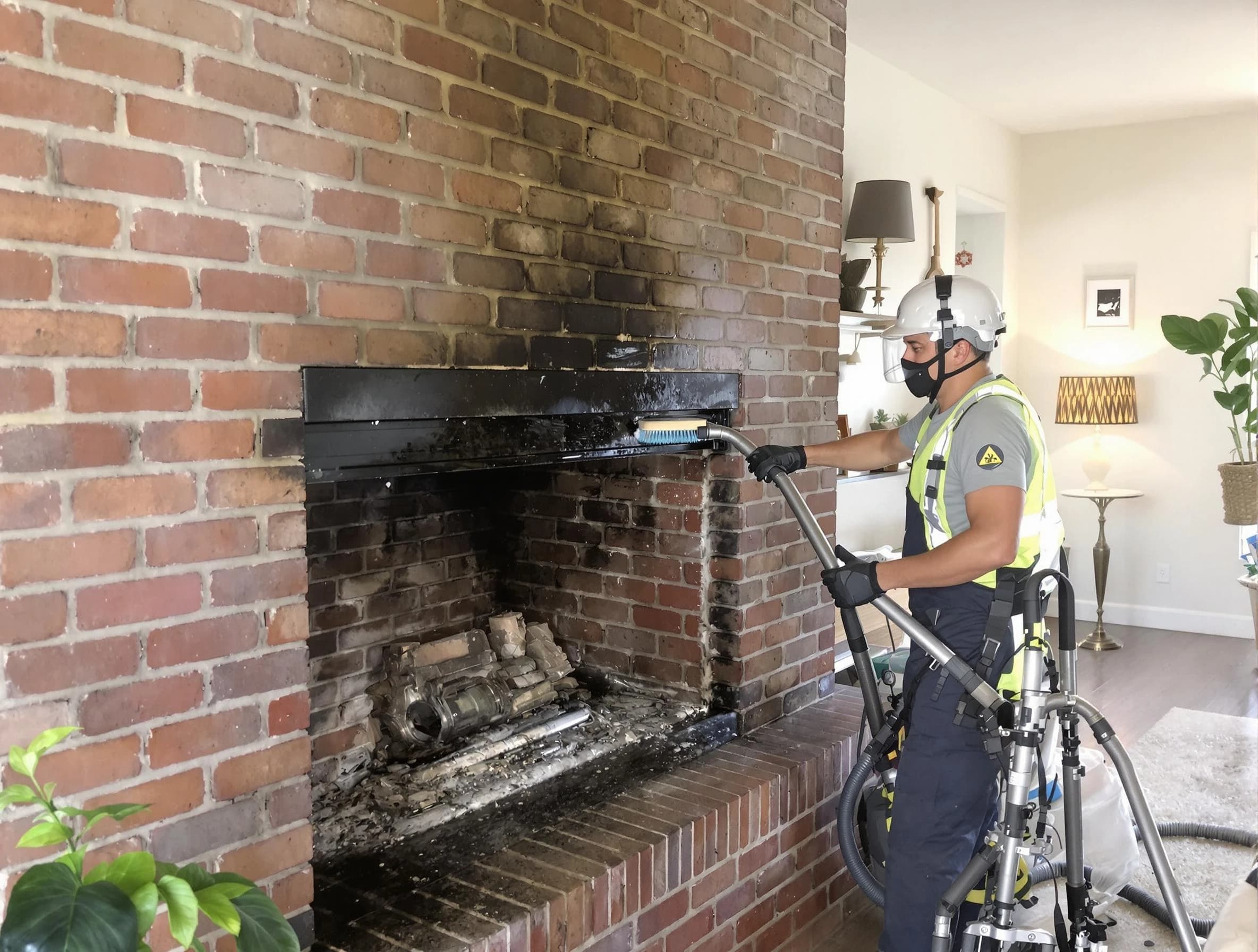 Richmond Chimney Sweep providing fireplace cleaning services in Richmond, VA