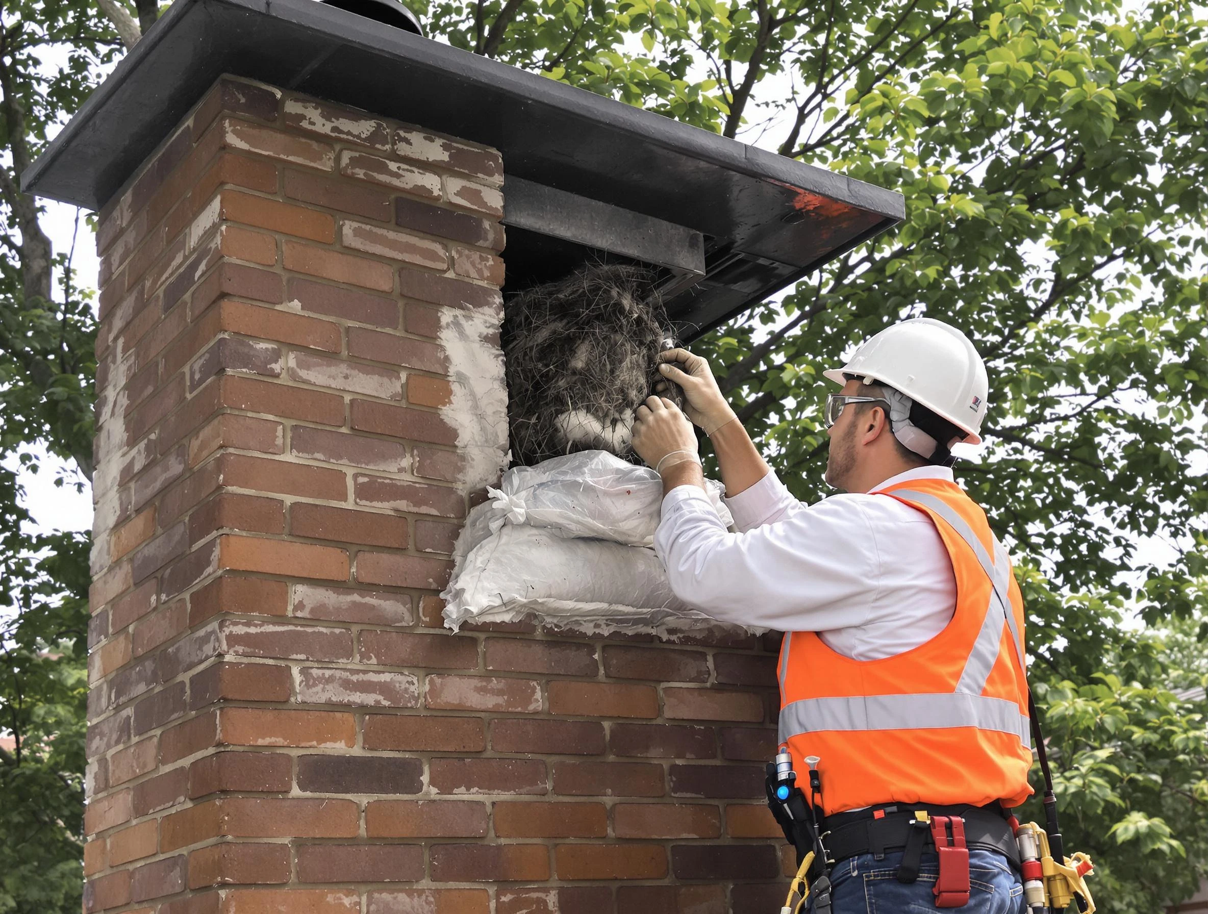 Humane removal of debris and animals by Richmond Chimney Sweep in Richmond, VA