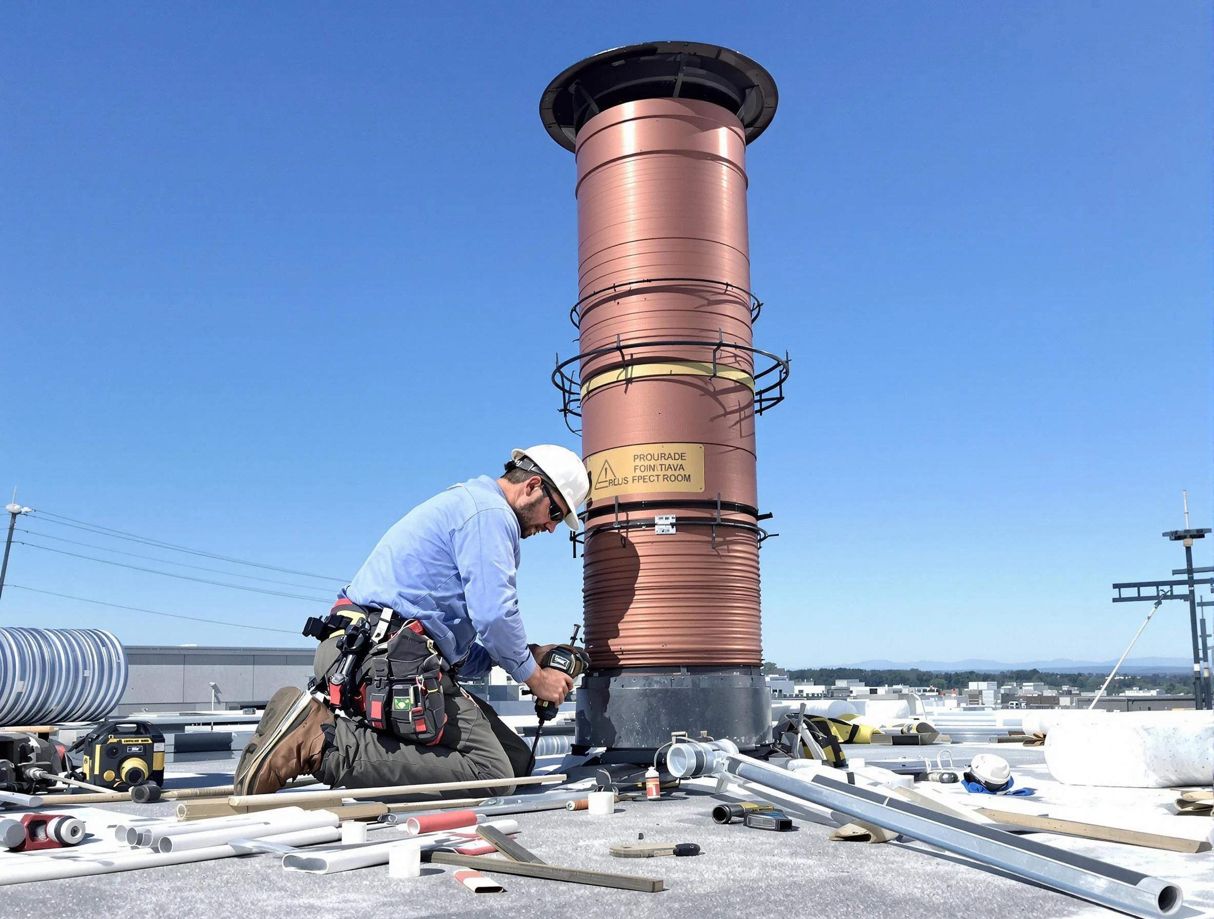 Installed chimney liner by Richmond Chimney Sweep in Richmond, VA