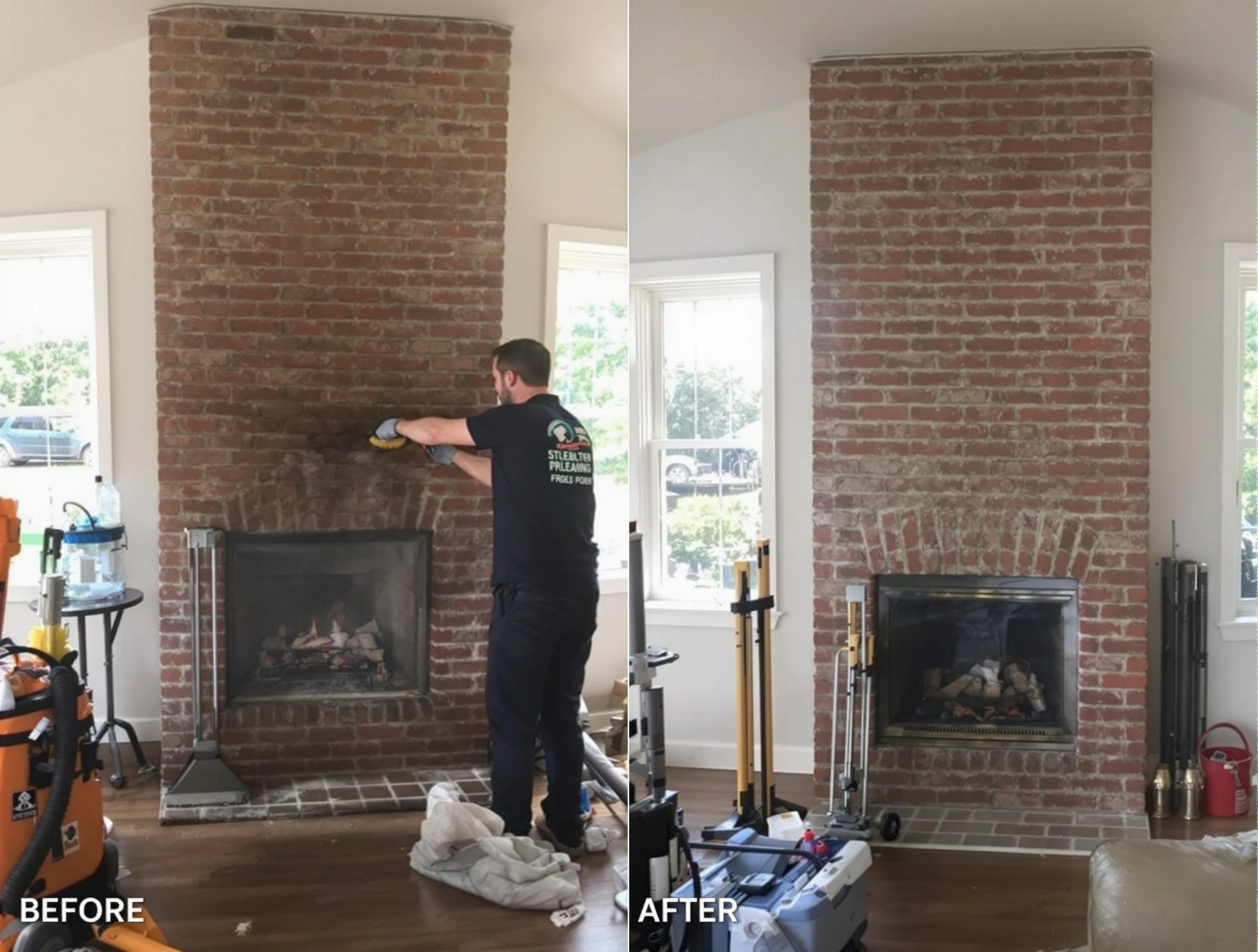 Finished chimney sweeping service by Richmond Chimney Sweep in Richmond, VA