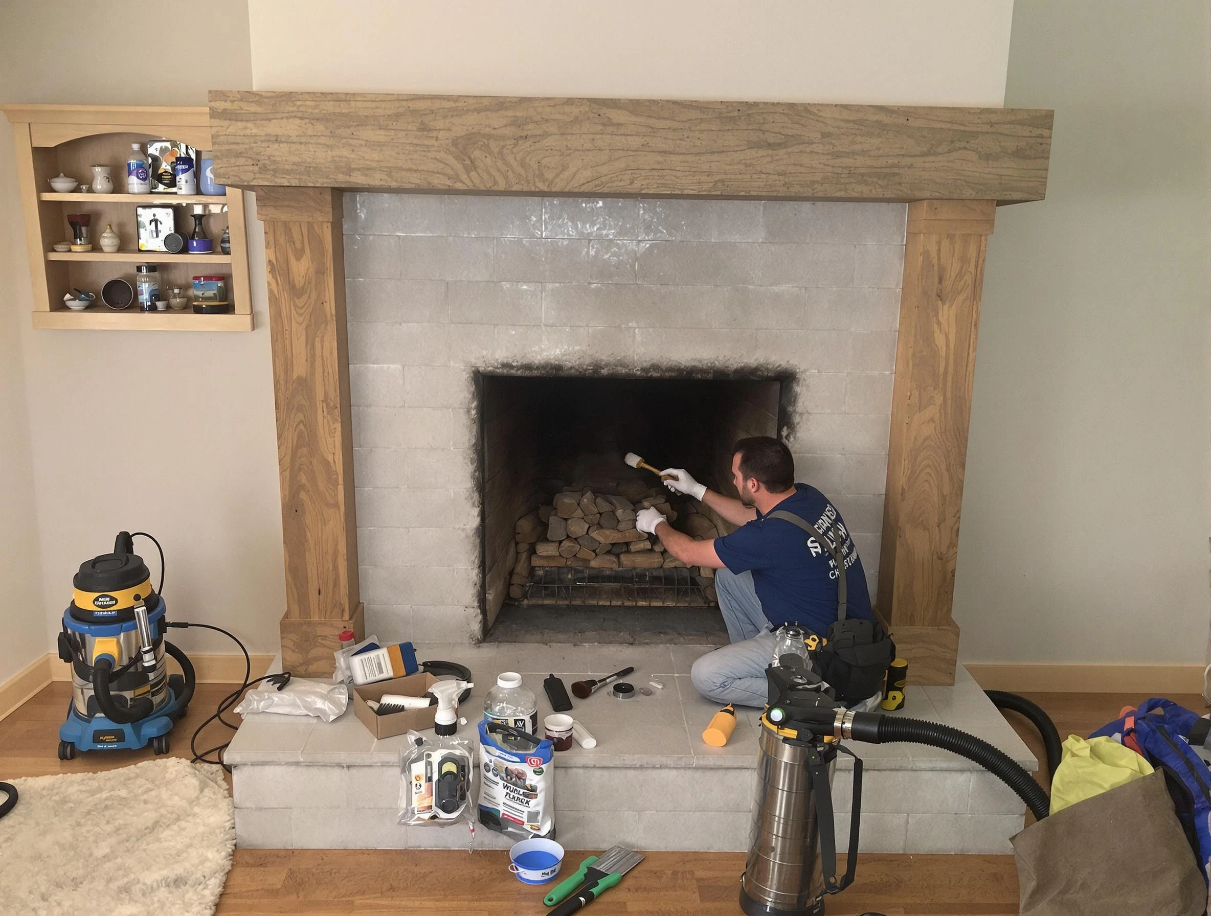 Detailed creosote removal process by Richmond Chimney Sweep in Richmond, VA