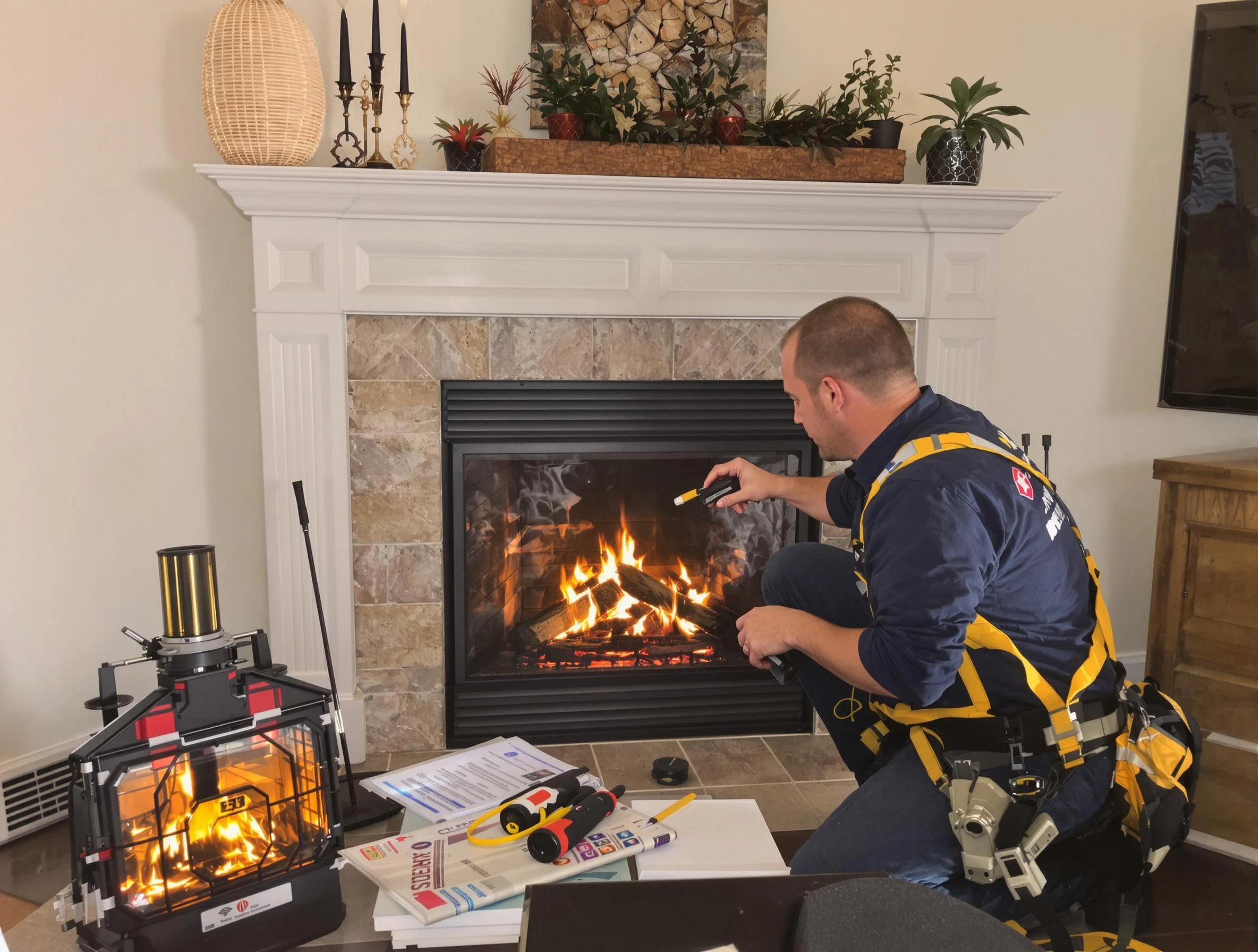 Safety-focused fireplace inspection by Richmond Chimney Sweep in Richmond, VA